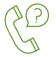Icono en verde de un teléfono