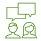 Icono en verde de una conversación