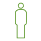 Icono en verde de una silueta de persona